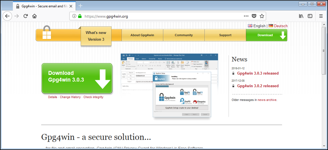 downloadknop gpg4win